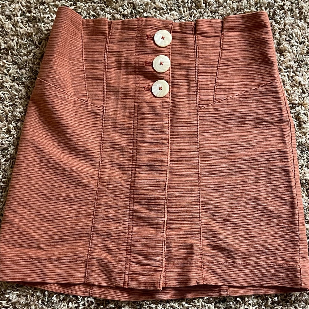 Free People burnt orange mini skirt